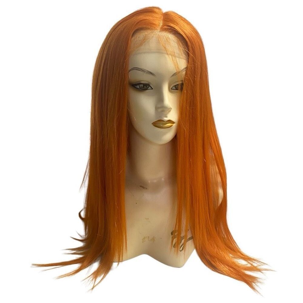 NEMER Long 22”‎ Synthetic Lace Front Turmeric Yellow Orange Wig